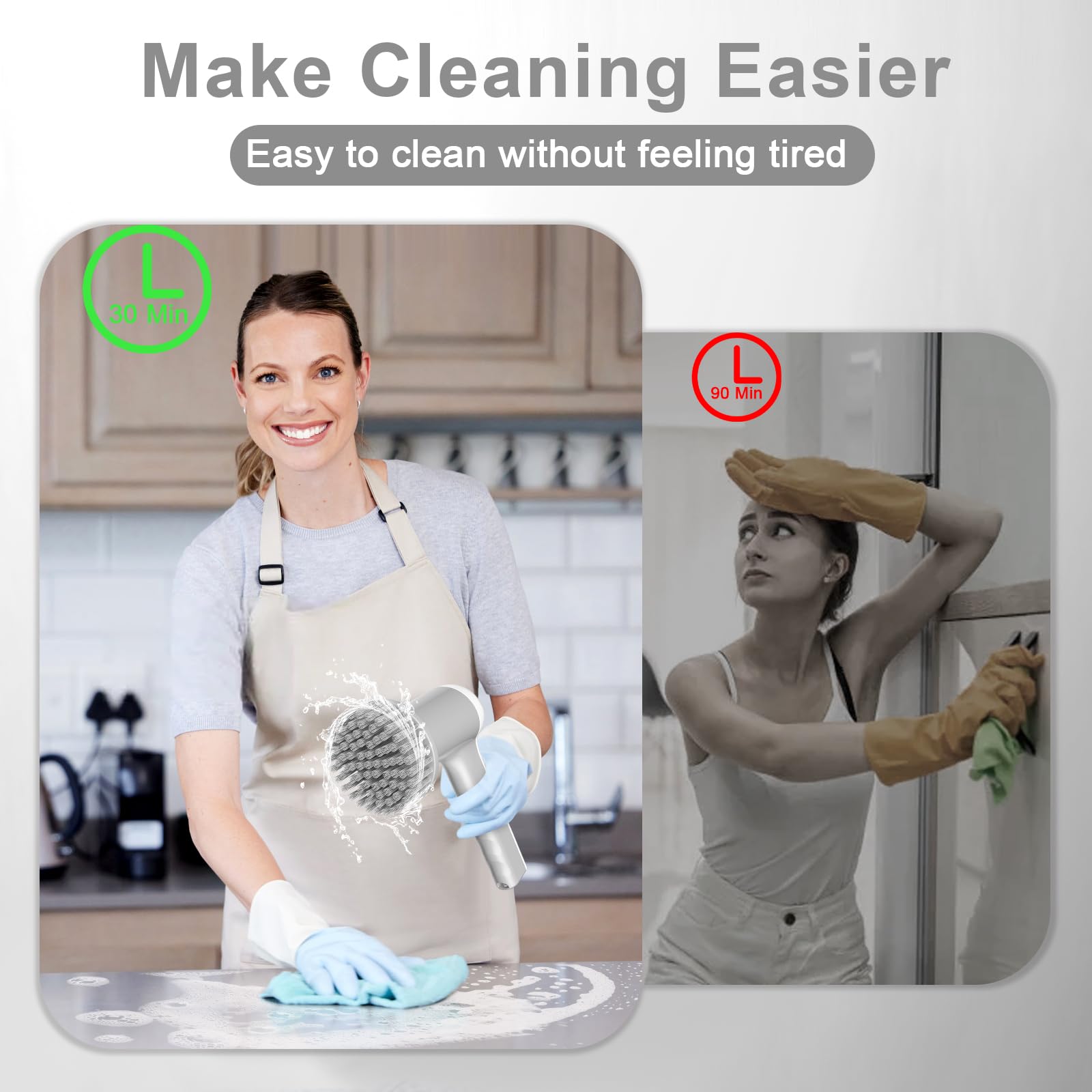 Reinigungsbürste Elektrisch Mit Akku Elektrische Reinigungsbürste -  Electric Spin Scrubber Mit 5 Powerbank 50000mah, image size:1600x1600