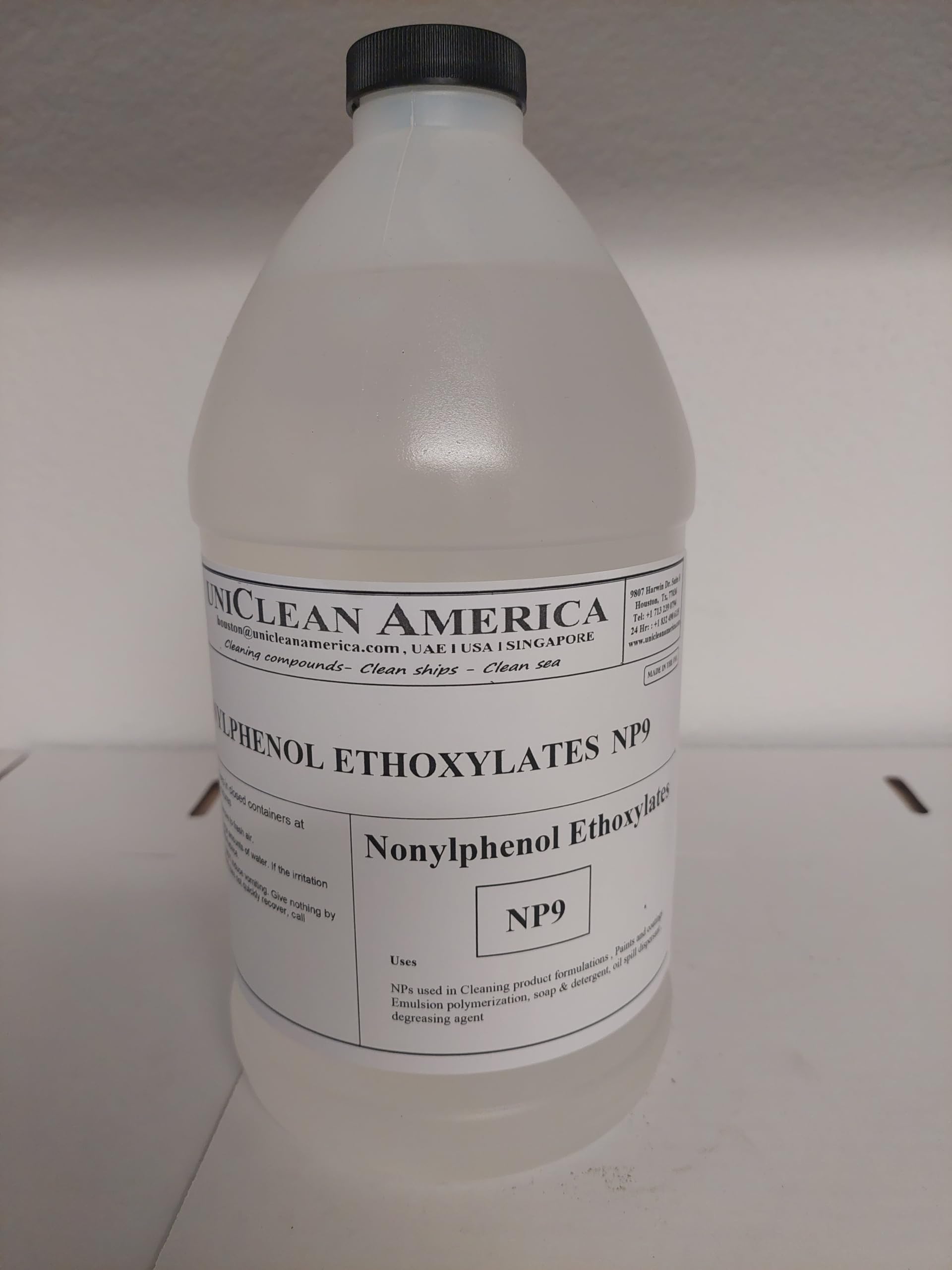 Nonylphenol Ethoxylates NP9 Surfactant - UniClean America - Made in USA - Size: 64 fl oz