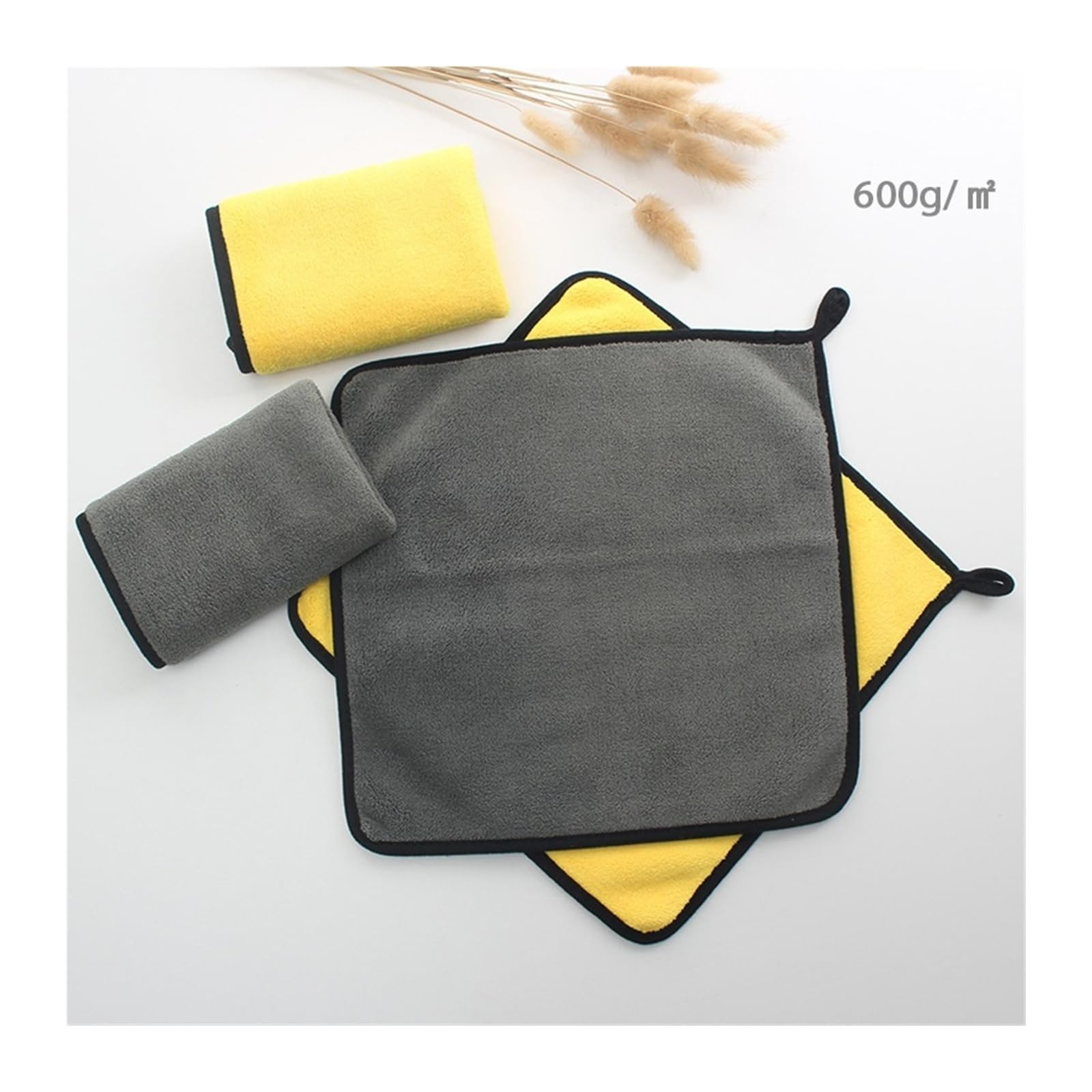 10pcs Double-Sided Coral Velvet Car Washing Towels - High Absorption Multifunctional Cleaning Cloths for Pets and Vehicles 30x40cm — view 4