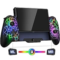 Vista 16 de Gammeefy Switch Controllers Compatible with Nintendo Switch/Switch OLED, One-Piece Joypad Controller Replacement for Switch Pro Controller with 9