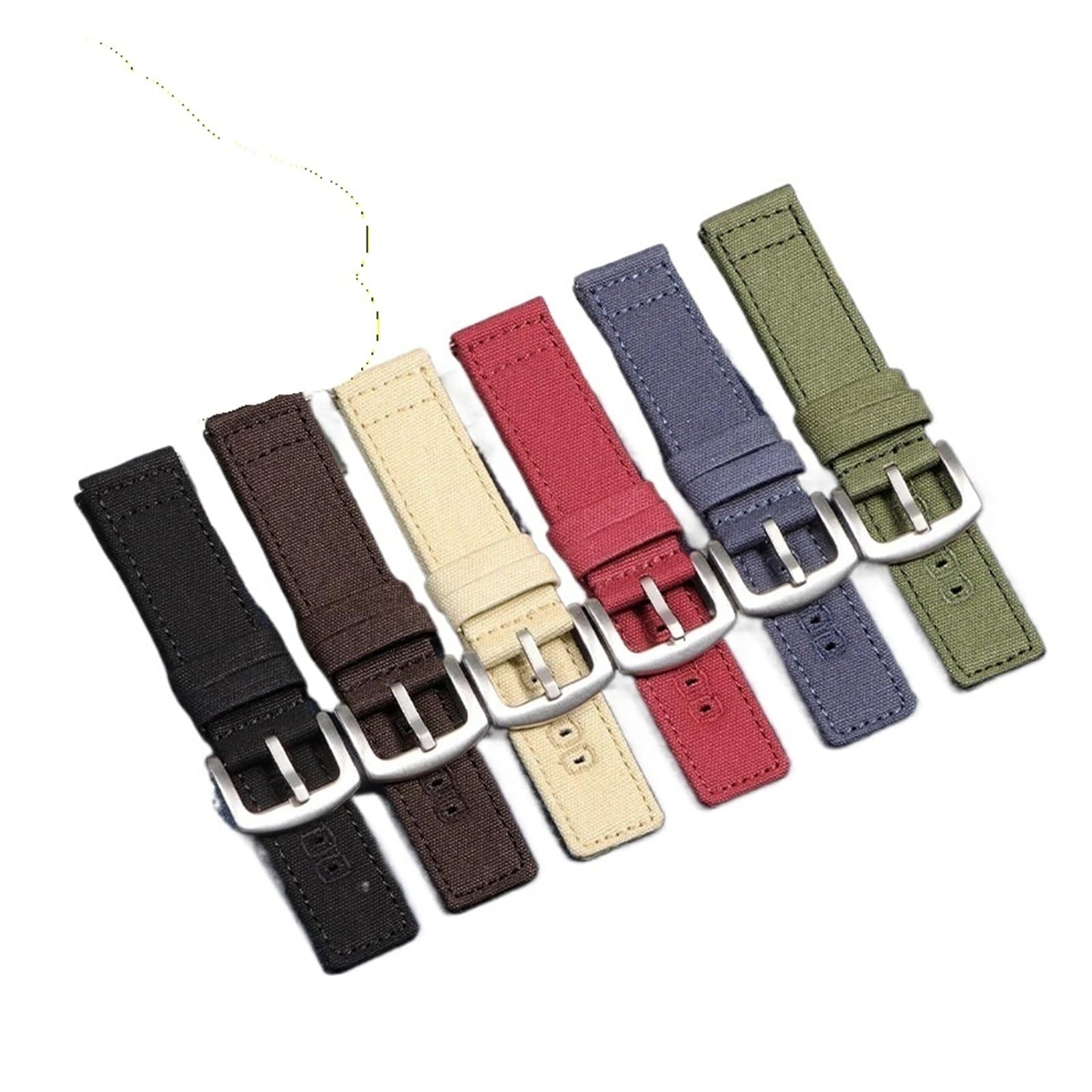 Bracelet De Montre En Toile Nylon À Dégagement Rapide, 18 Mm, 20, 22, Boucle Vert Armée