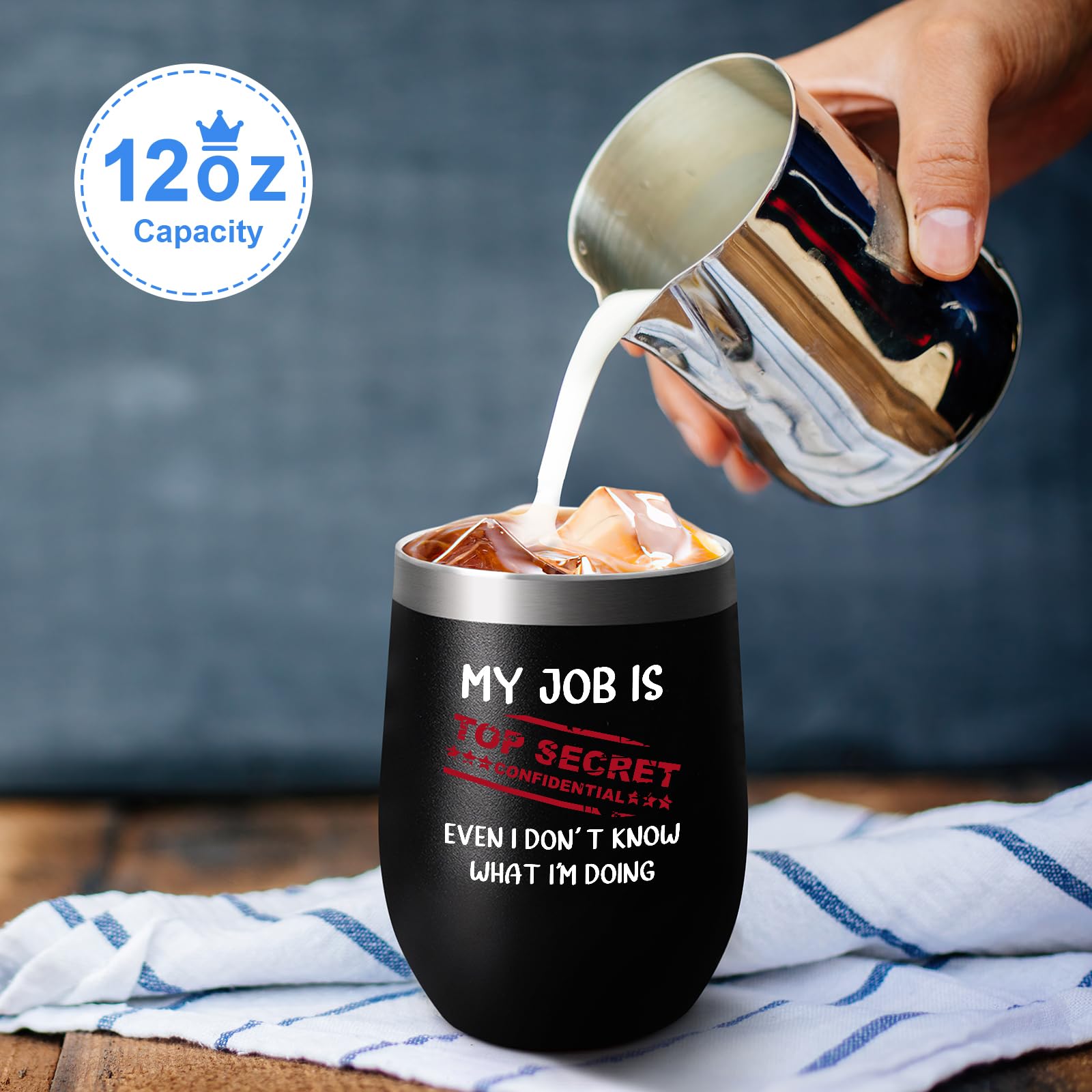 Livole Funny Gifts for Men Work Colleagues, Him, Friends, Dad, Mens Gifts for Christmas My Job is Top Secret Mug - Image 2