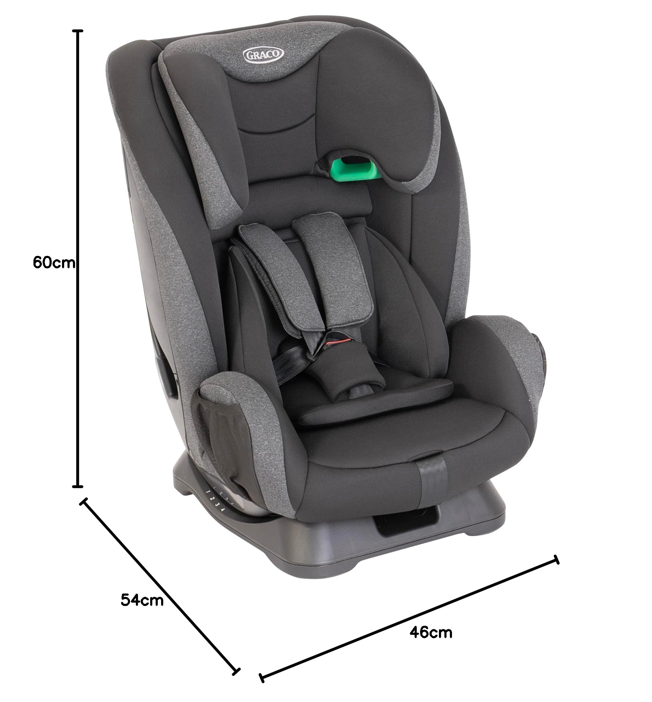 Graco FlexiGrow™ R129 fotelik dziecięcy, fotelik samochodowy skierowany do przodu od 15 miesięcy (76-145 cm) również w kierunku jazdy, instalacja za pomocą pasa samochodowego, ochrona przed