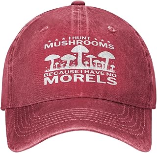 I Hunt Mushrooms Because I Have No Morels Trucker Hat Dad Washed Baseball Cap Men Women