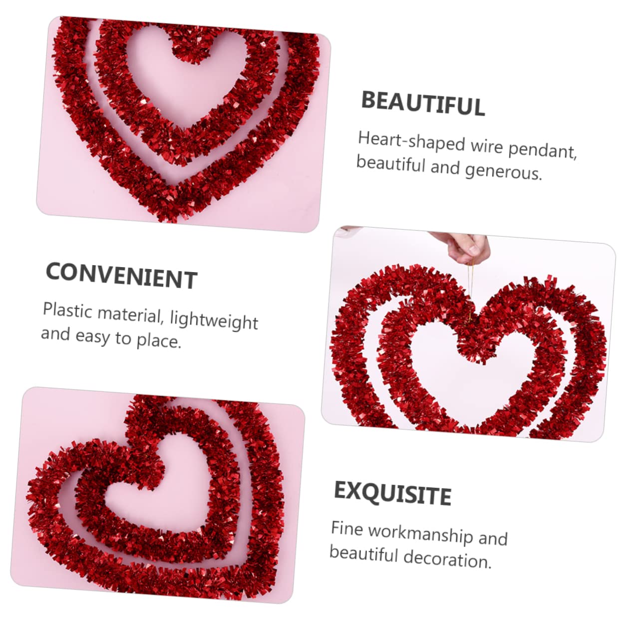 Festivz Folie I Love U Set - Liefde – Hartjes Decoratie - Love - Feestversiering