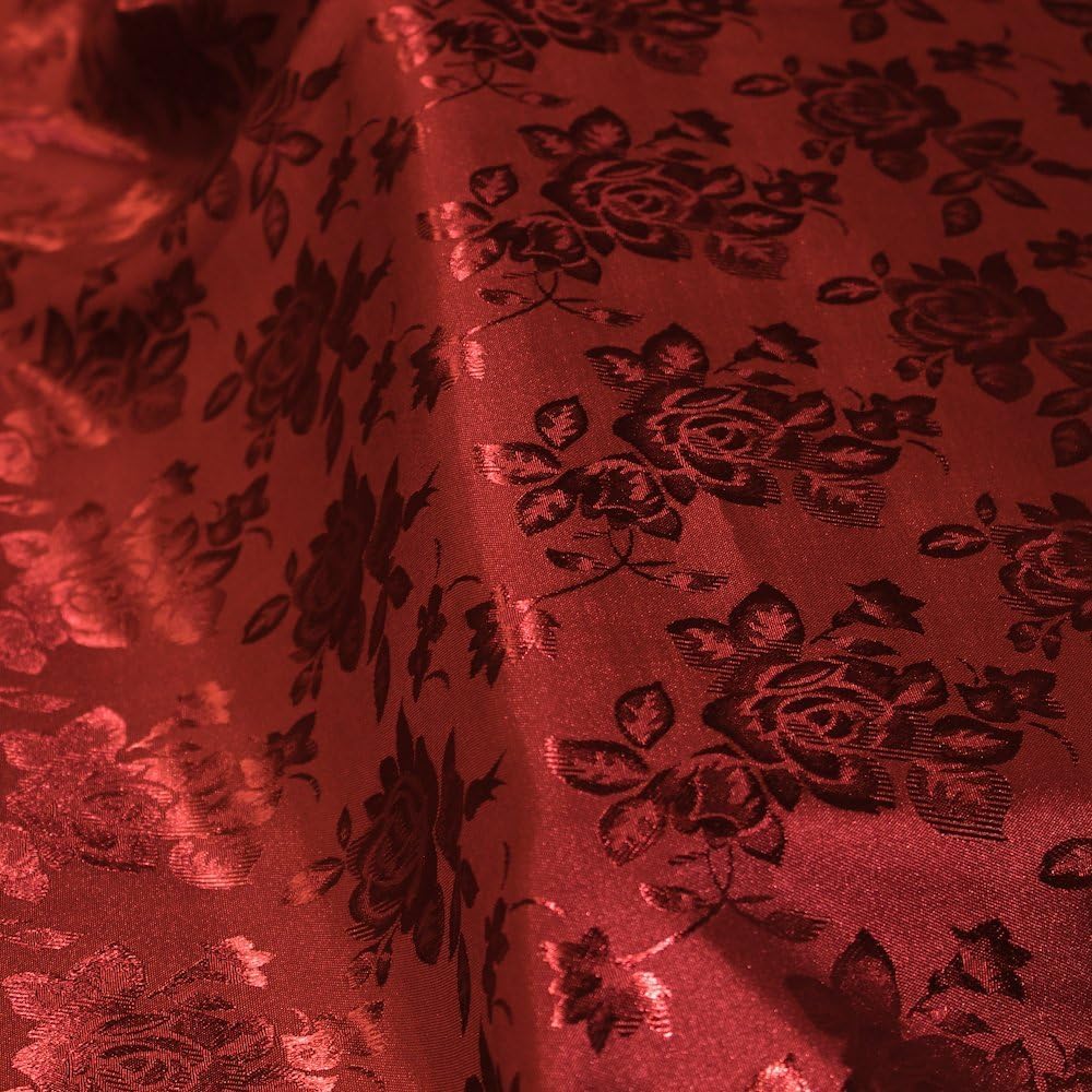 Valentina Textile's Inc. Floral Jacquard Brocade Satin 60" Width Sells by The Yard (10 Yard,Hunter Green)