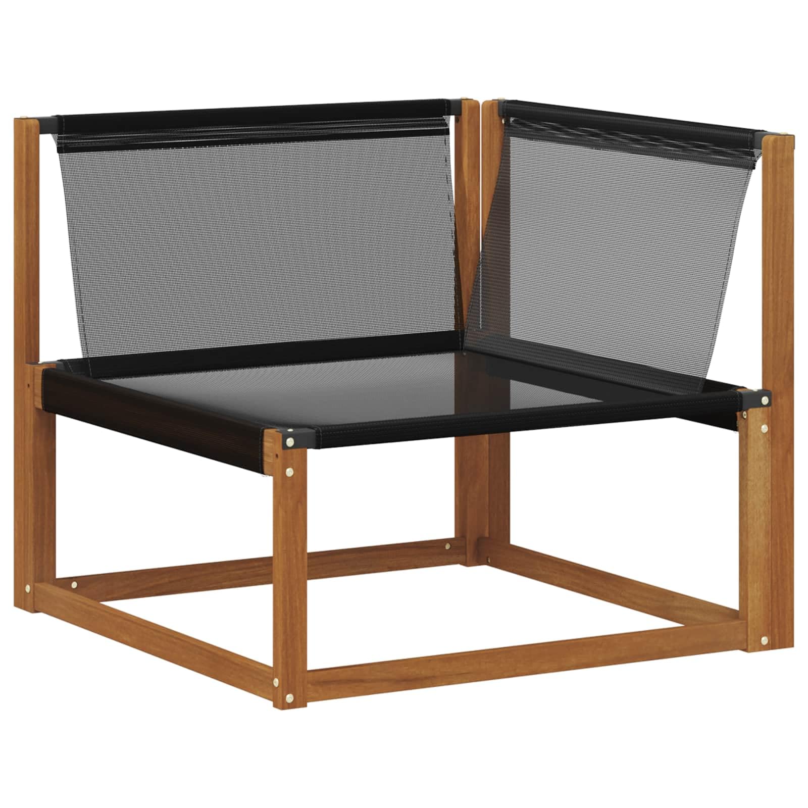 Gartenmöbelgarnitur Set mit Kissen 8-teilig aus massivem Akazienholz und wetterfestem Textilene für Terrasse Balkon und Garten, inklusive Tisch, Sitzgruppen, Sofas, Stühlen
