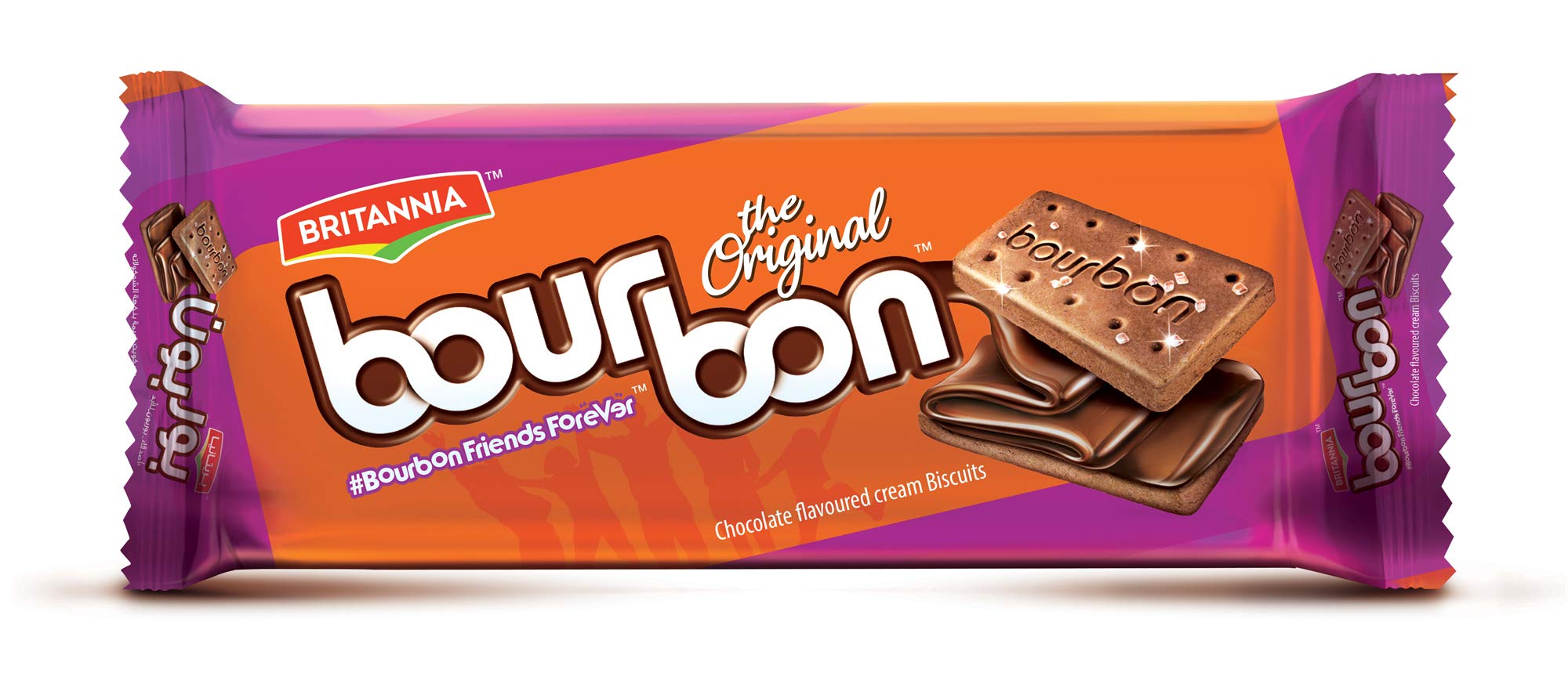 Britannia Bourbon Cream Biscuits, 100 gms