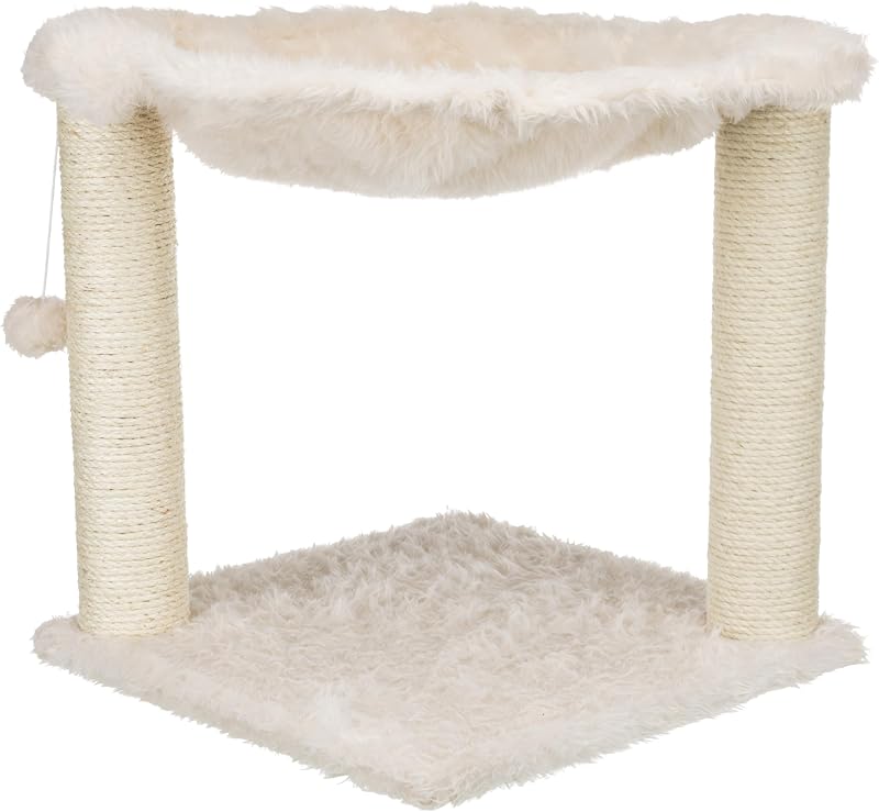 Árvore de Atividades para Gatos TRIXIE Baza XXL com Hamaca e Poste de Sisal, Creme, 45,72 x 45,72 x 48,26 cm