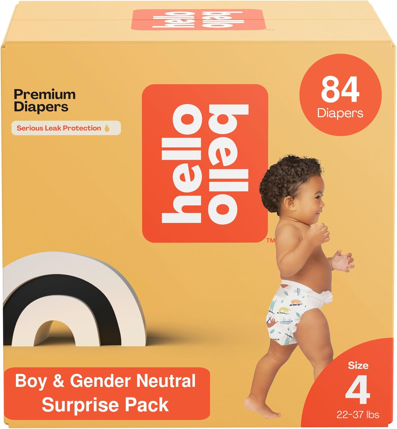 Hello Bello Premium Diapers, Size 4 (22-37 lbs) Surprise Pack for Boys - 84 Count, Hypoallergenic with Soft, Cloth-Like Feel - Assorted Boy & Gender Neutral Patterns Boy/Neutral (Assorted Style) Size 4