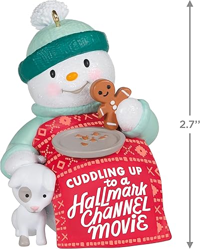 Vista 5 de Hallmark Keepsake Adorno navideño 2022, muñeco de nieve Hallmark Channel Movie Time Muñeco de nieve de la película Hallmark 2022