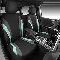 Vista 2 de CAR PASS Juego completo de fundas de asiento de automóvil impermeables EVA, color menta para automóviles, compatibles con bolsas de aire, ajuste