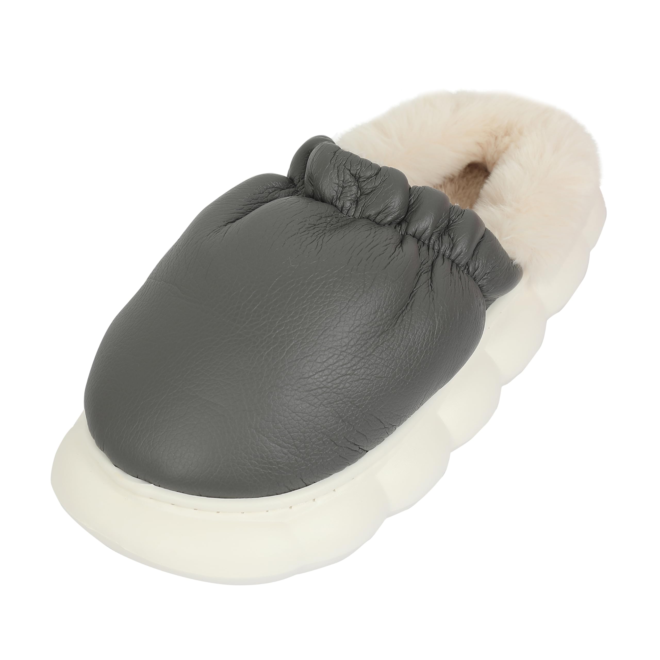 Cozy Fur Slippers/chappals/clogs/sliders for Women & Girls - Warm Winter Fashion Slides with Soft soles - Flip Flops for Spa, Home, Hotel, Bedroom, and Casual Wear-image-9