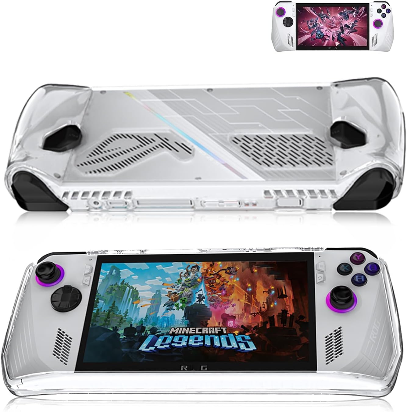 Case for ASUS ROG Ally Game Console,daunke Shockproof,Scratch Proof,Portable Durable,Slim & Lightweight Soft TPU,Transparent
