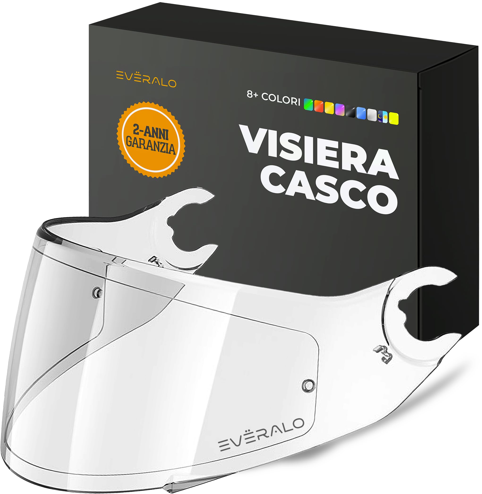 Visiera Compatibile con Shark Spartan - Spartan 1.2 - Skwal - Skwal 2 - D Skwal - D Skwal 2 - Vz160 - Vz165 (Trasparente)
