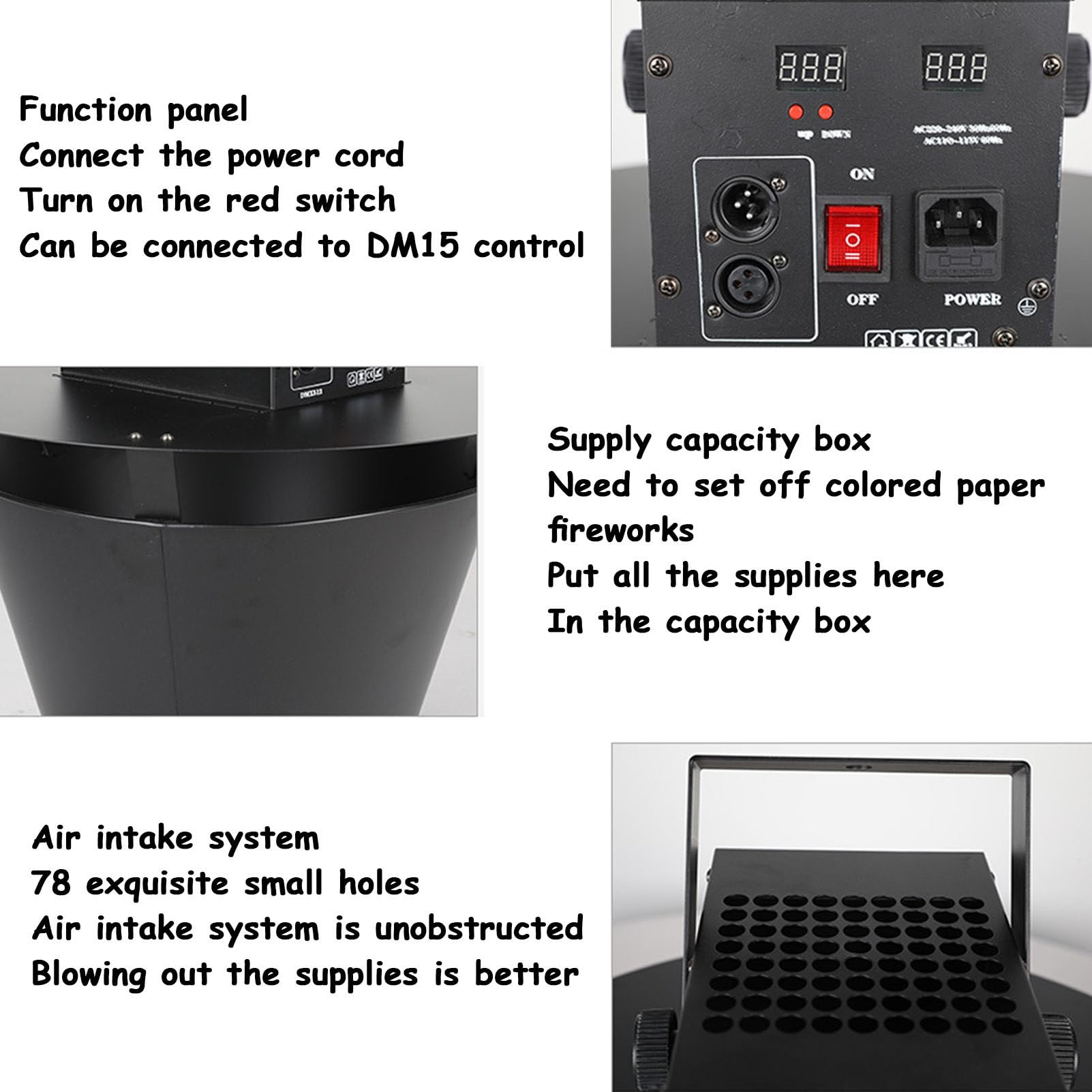 Lanciatore di Petali di coriandoli, sparatutto di Petali con Telecomando Wireless sospeso, per Matrimoni, concerti e Eventi teatrali (Small)