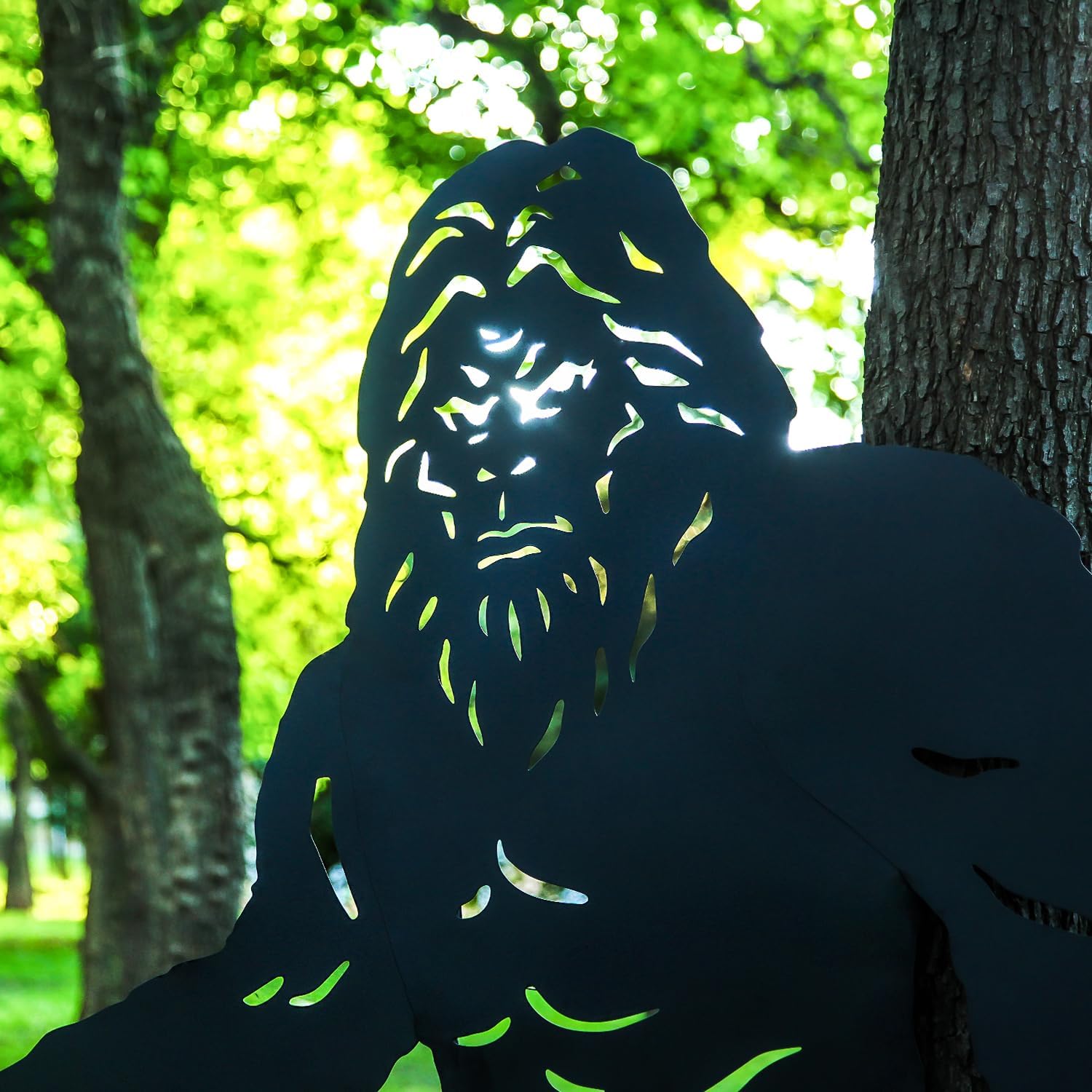 7.4ft Bigfoot Outdoor Decor Metal Big Foot Sasquatch Gifts for Men Women Dad Bigfoot Silhouette Statues for Garden, Outside, Yard Art, Patio, Yard Display, Forests, Lawn Decorations - Image 6