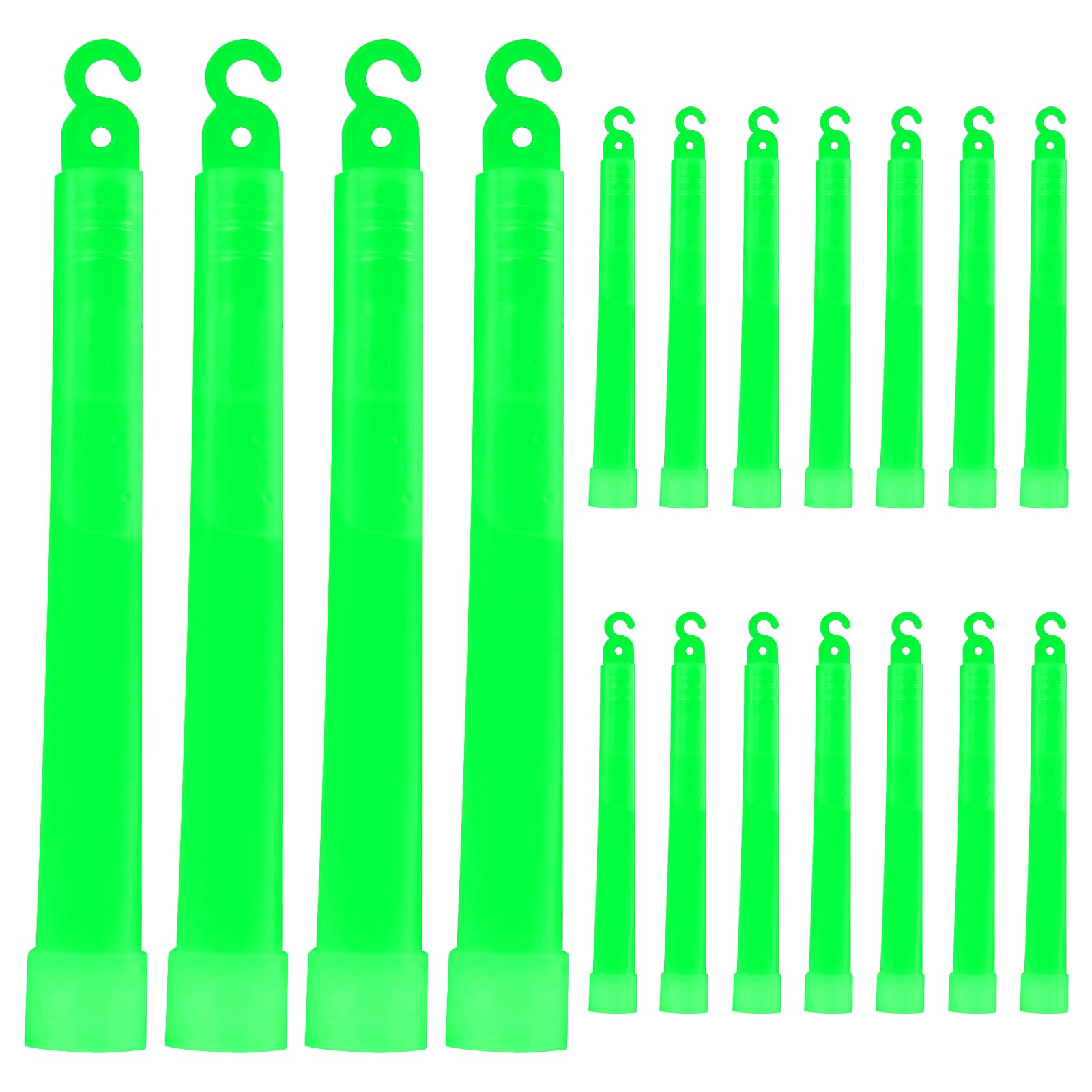 Kimimara 18 Premium Leuchtstäbe Grün – Ultra Bright Knicklichter mit Lanyard für Hochzeit, Militär, Camping, Halloween, Weihnachten, Partys & Outdoor-Events
