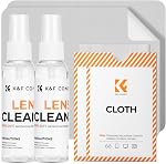 K&F CONCEPT Nettoyeur de lunette, Spray nettoyant d'écran & Clou en microfibre, Kit de nettoyage pour lunettes, Appareils photo, Lentille, Téléphones, PC, Électronique. Formule nettoyante en verre doux. Qualité premium, sécurité des lentilles