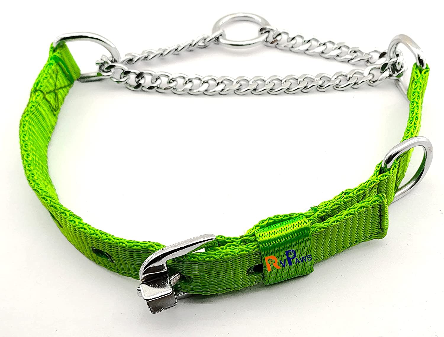 Pups&Pets Dog Nylon Half Chain Collar | Diamond Cut Stainless Steel 0.75inch | Durable Half Choke Collar for Puppies and Small Dogs (B0C178ZXF4) Amazon Price History, Amazon Price Tracker