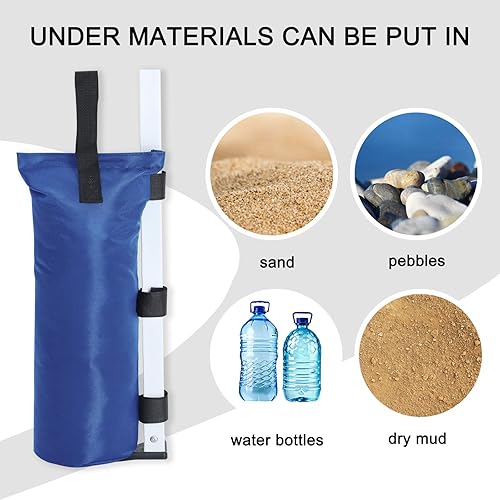 Miniatura 4 de MASTERCANOPY Sacos de arena con peso de toldo de 112 libras (9 x 14 pulgadas, azul)