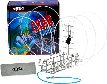 Handcrafted Castable Crab Trap for Fishing Pole, US Manufactured Premium Loops, Highly Durable Crab Trap for Crabbing Blue, Dungeness, Red & Rock Crabs AERO