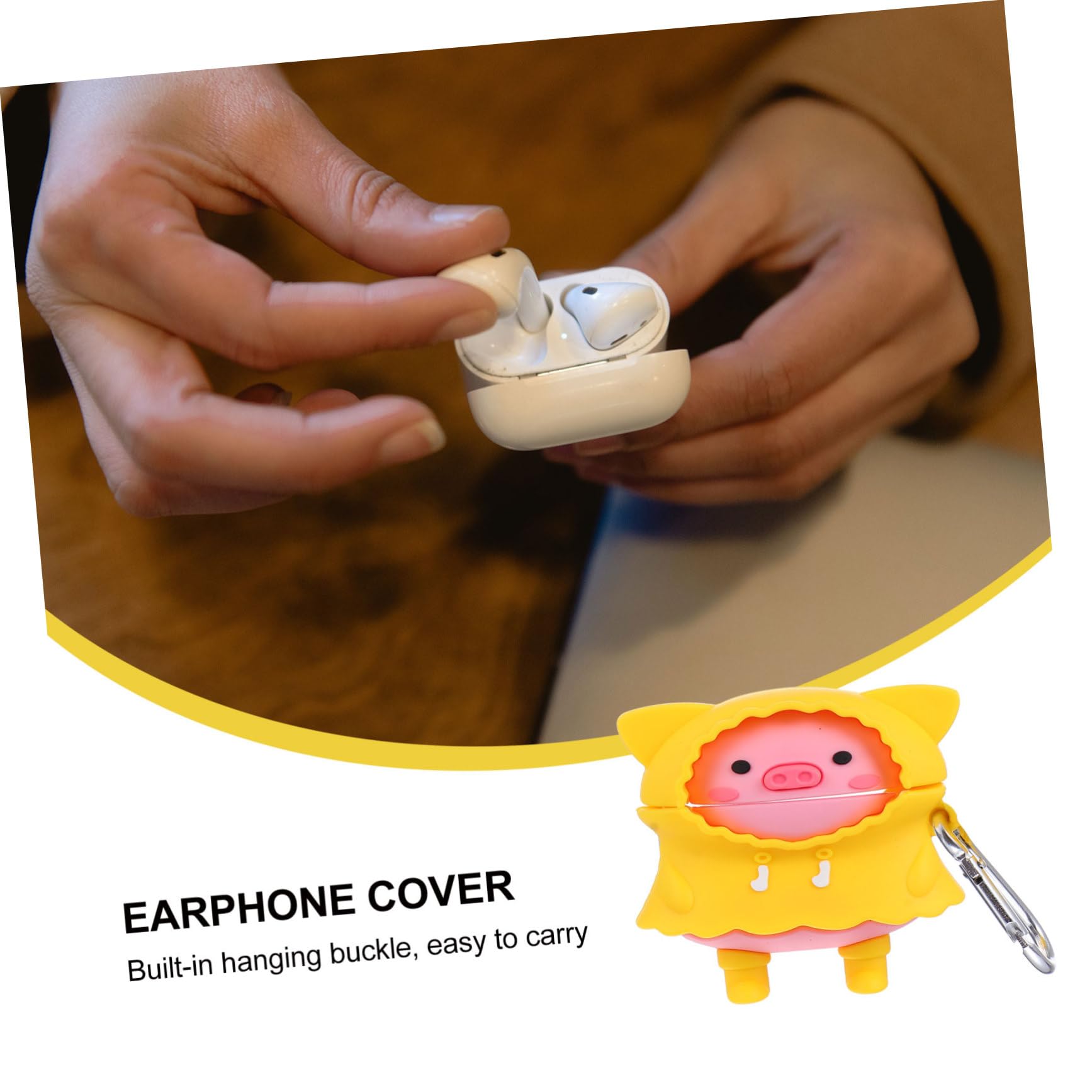 HOMSFOU 3juegos Funda Protectora De Silicona para Auriculares Inalámbricos Compatible Diseño Encantador Resistente y Duradera para