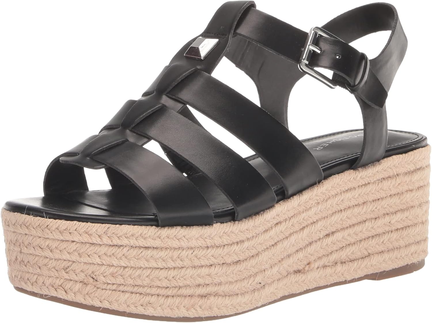 Marc Fisher Women's JENILA Wedge Sandal, Black 001, 5.5