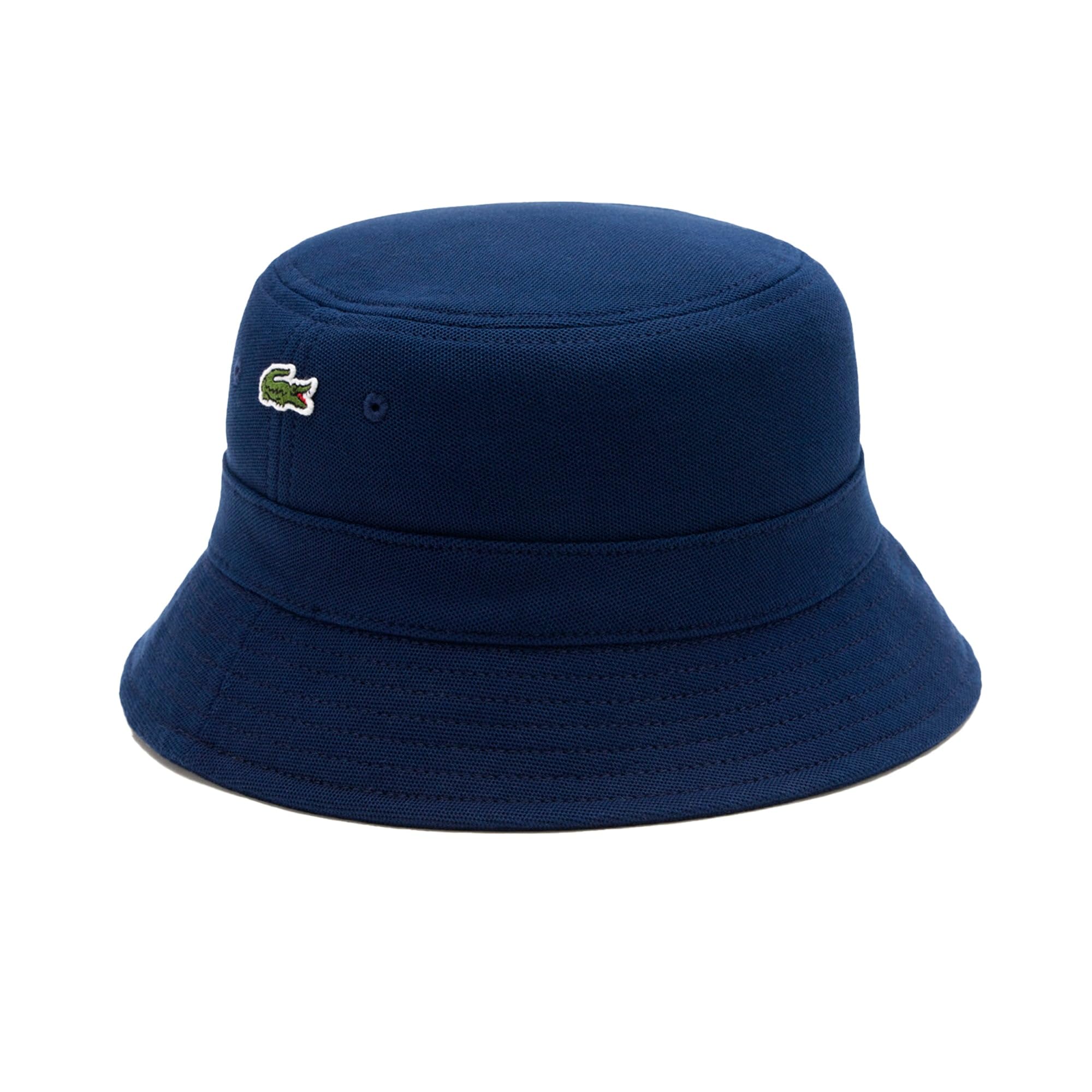 Lacoste Men's Navy Pique Bucket Hat  Large