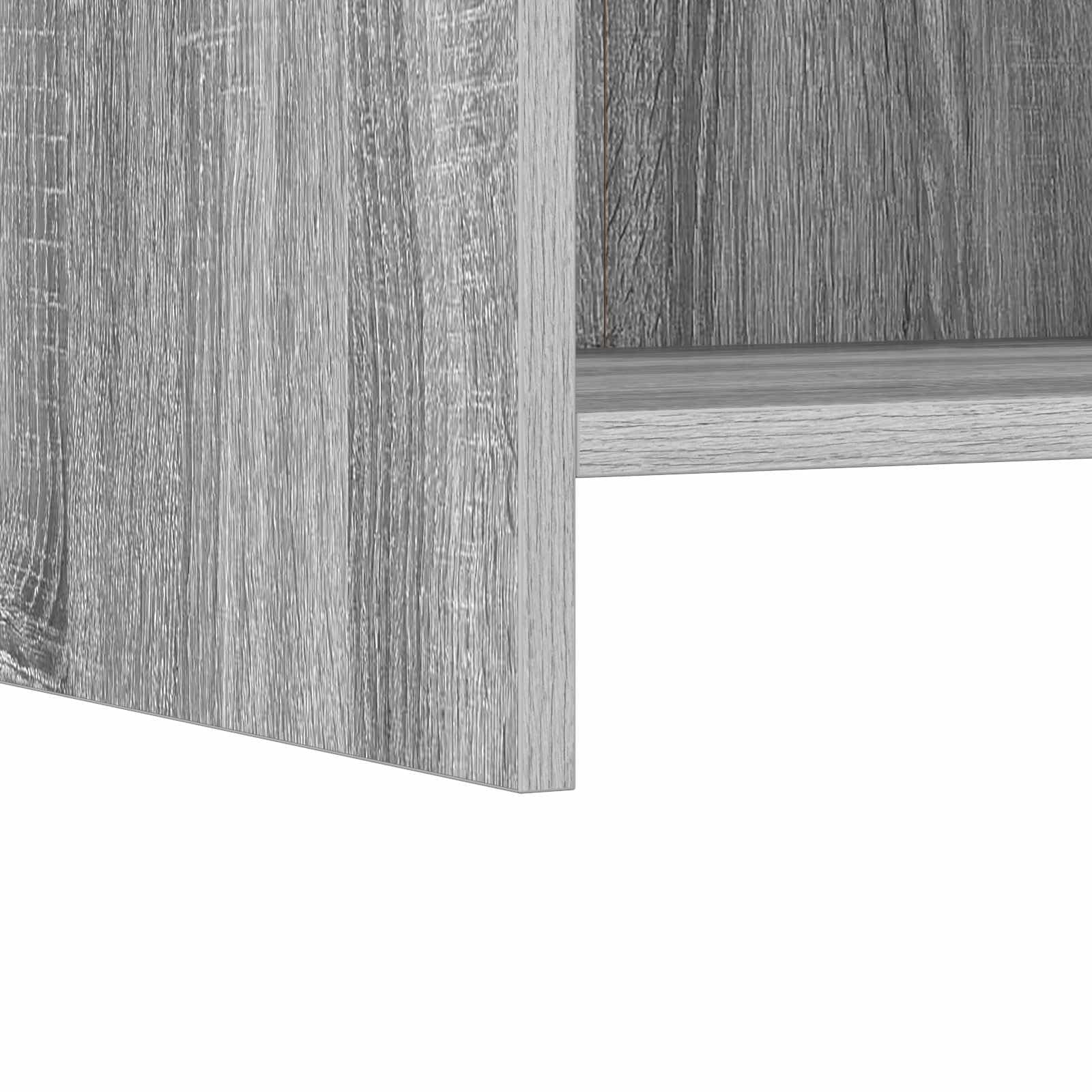Mobile TV in legno grigio sonoma 60 x 33 x 47 cm, mobile basso con 2 ripiani e ampio spazio di archiviazione, facile da pulire, per soggiorno, gaming e home theatre