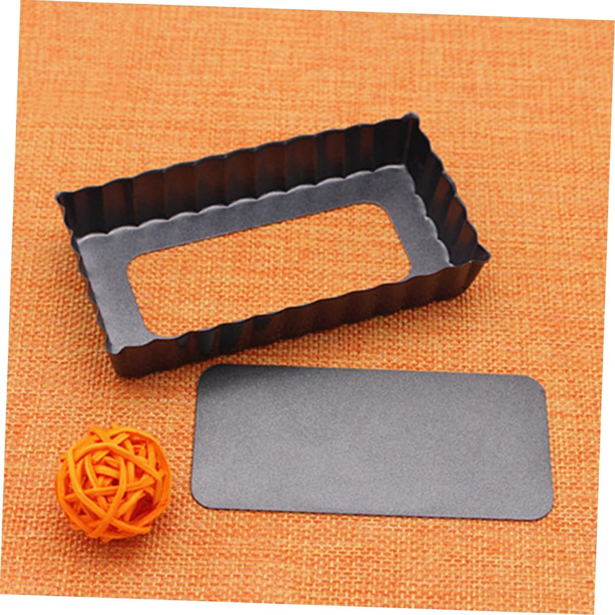 4 Inch Rectangular Non Stick Pie Tart Pan Carbon Steel with Removable