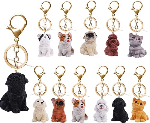 Miniatura 7 de 2 llaveros de mochila con gancho adorable para cachorros, para niños, niñas, perros, cachorros, regalos de fiesta para perros