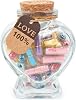 Capsule Letters Message in a Bottle Glass,Capsule Message PillsLove LetterCute Gifts Ideas for BoyfriendGirlfriend. Transparent 50PCS