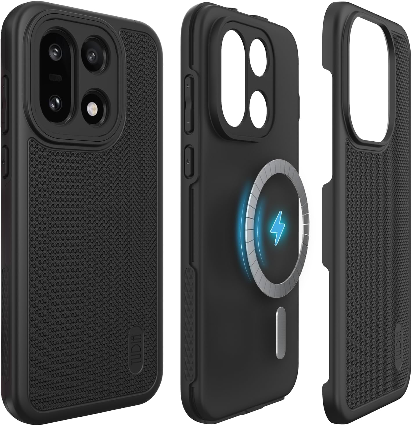 TUDIA MergeGrip [Magsafe Compatible] for OnePlus 15 5G Case (2025) - [Military Grade Drop Tested] Dual Layer Shockproof Slim Rugged Heavy Duty Tough Protective Phone Case Cover - Black