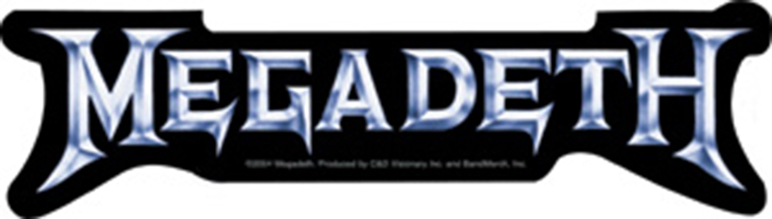 Licenses Products Megadeth Silver Logo Sticker