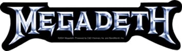 Licenses Products Megadeth Silver Logo Sticker