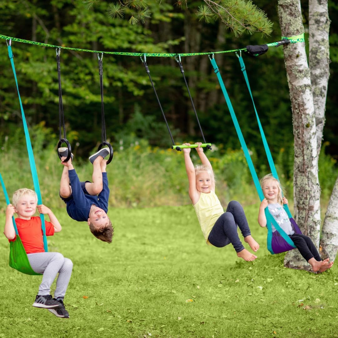 slackers Swing Line - Turn Healthy Trees Into The Perfect Backyard Swingset - slackers Tree Swing Line Kit - Great Tree Swing Addition to Any Yard - Recommended for Ages 3+