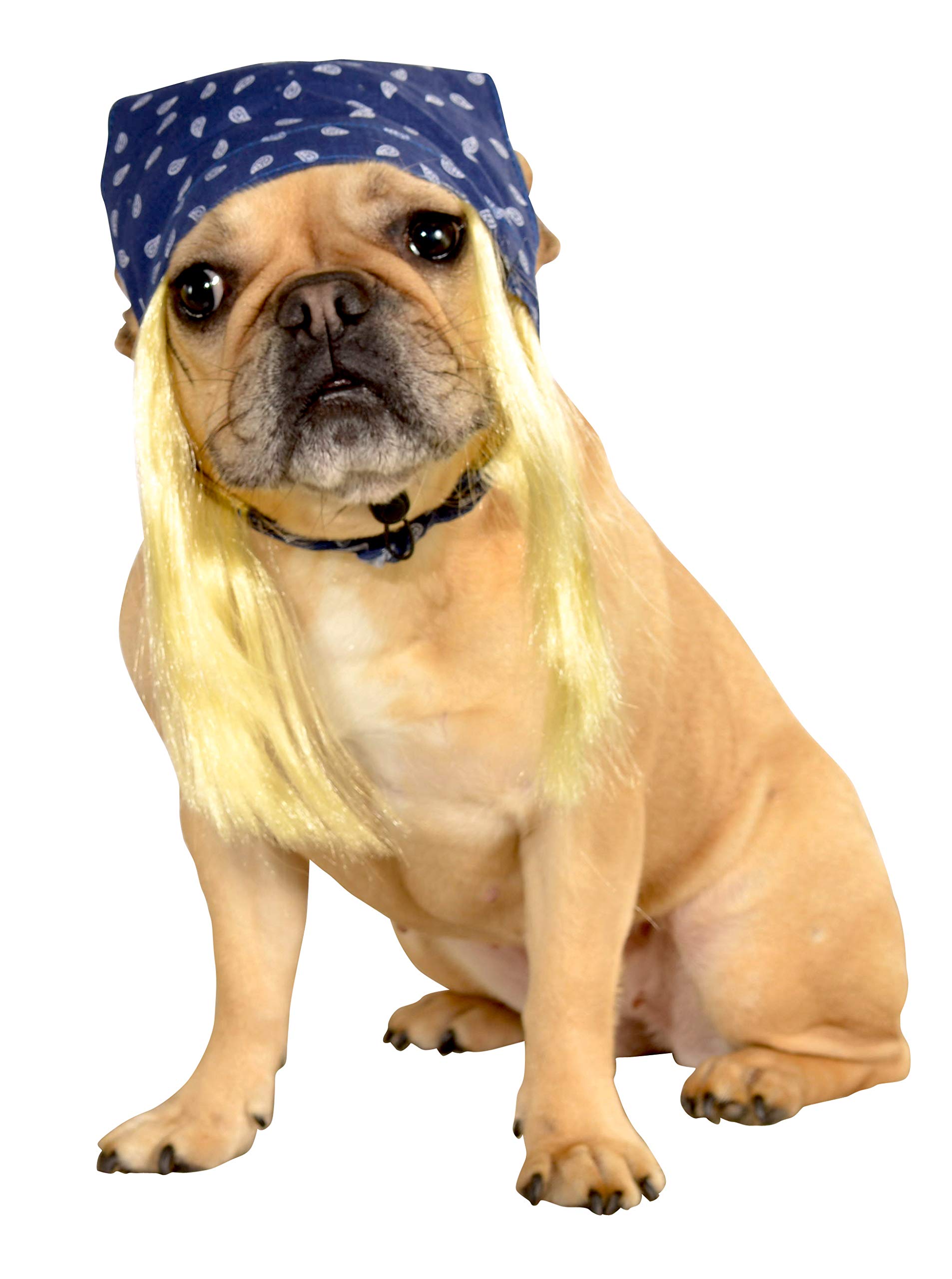 Rubie's Bandana with Hair for Pets, Small to Medium