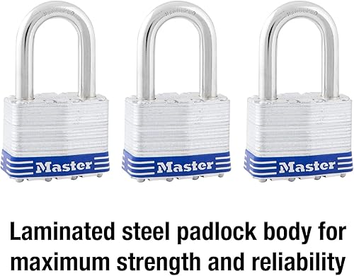 Miniatura 3 de Master Lock 5DLF - Candado para exteriores con llave, 1 paquete, color plateado