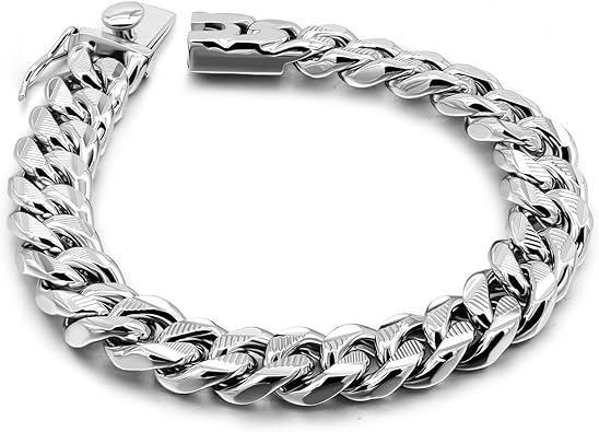 Men 925 Sterling Silver Solid Miami Cuban Link Chain Bracelet -10MM - 12MM- Curb Cuban Bangle 7 7.5 8 8.5 9 9.510 Thick Big Link Man Jewelry Gift