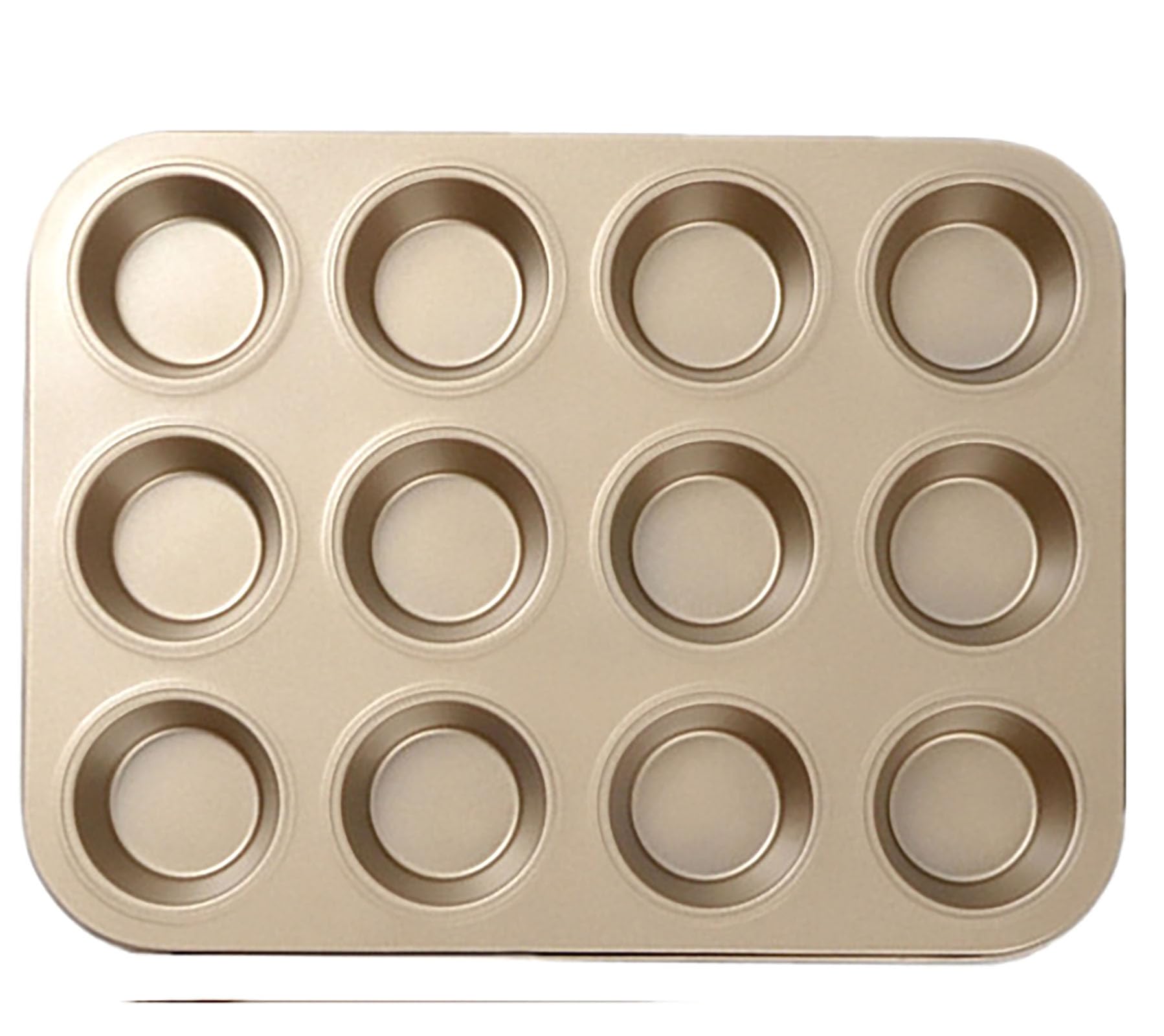 YIKANGHENGCarbon Steel Non Stick Coating Muffin Pan, 1 Pack 14 Inch x 10.6 Inch 12 Cup Cupcake for Baking of Muffin, Cake, Doughnut and Bread (1)