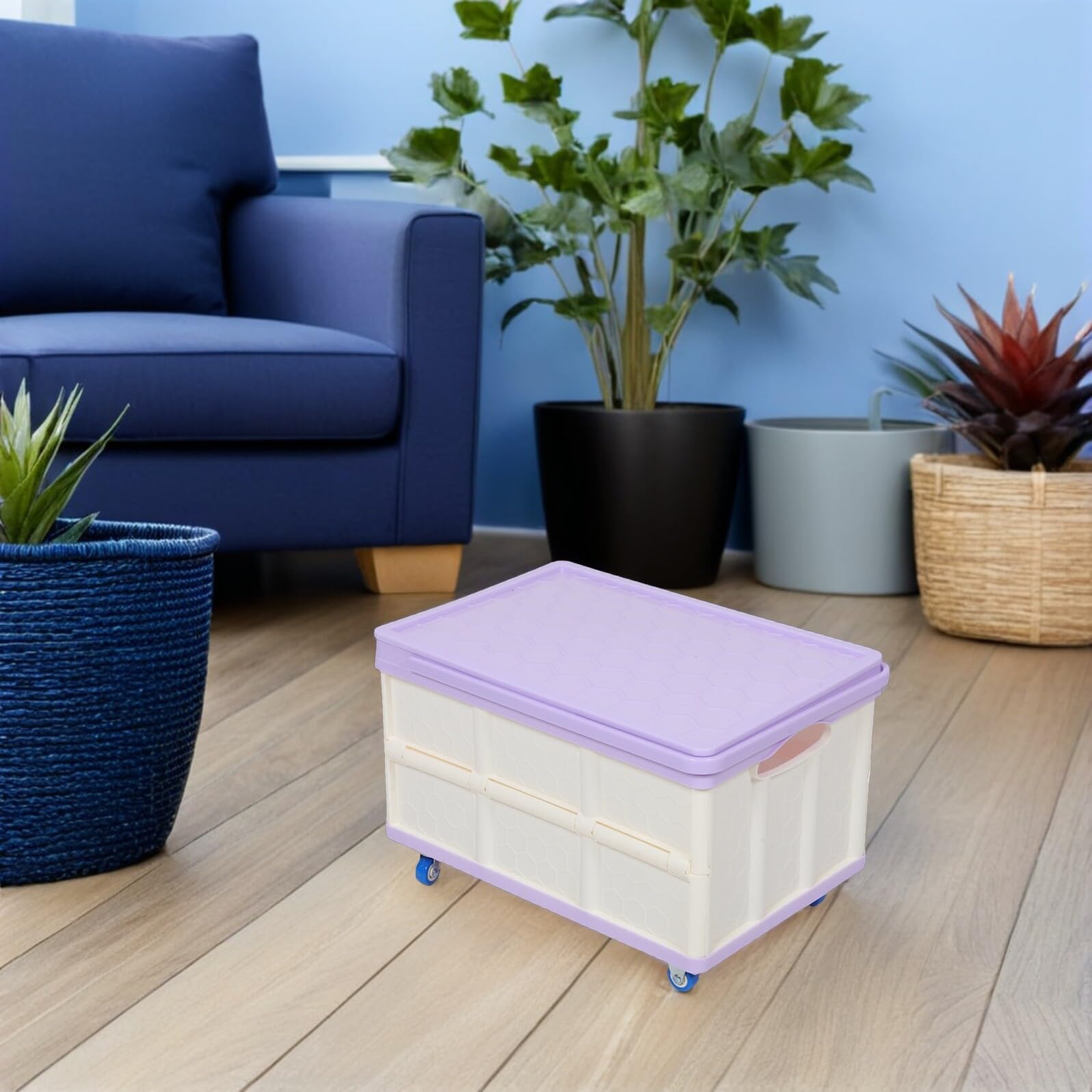 Schulwagen Faltbar mit Rädern Bücherwagen Mobile Transportkisten Zusammenklappbare Rollkiste für Einkaufen Camping und Büro Robust und Vielseitig