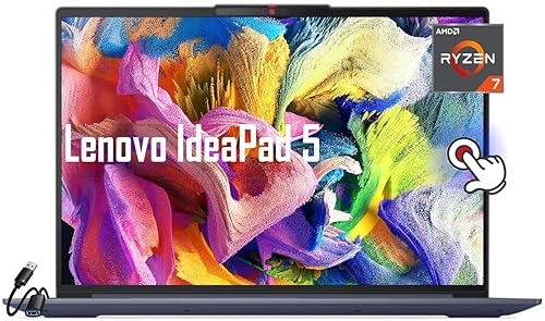 Miniatura 1 de Lenovo IdeaPad Slim 5 - Laptop WUXGA FHD Touch de 16 pulgadas, AMD Ryzen 7 7730U de 8 núcleos, 16 GB de RAM, SSD de 512 GB, lector de huellas