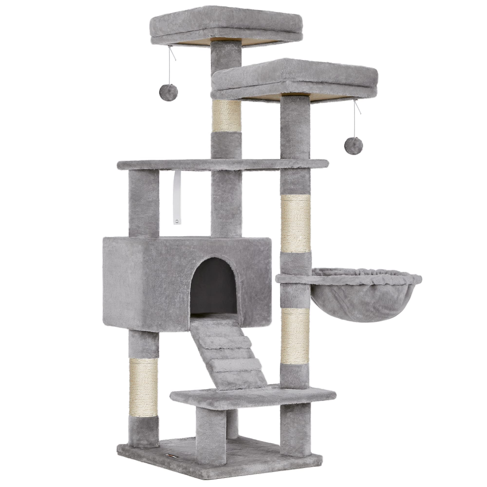 Amazon | FEANDREAキャットタワー 大型猫 据え置き 猫タワー 多頭飼い
