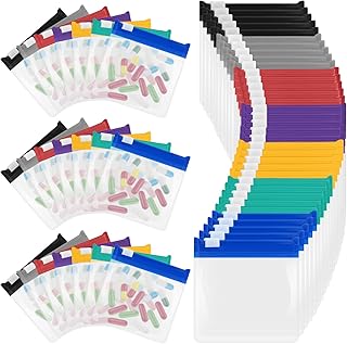 35Pcs Portable Pill Pouches for Medicine Travel, Reusable Tiny Ziplock Bags for Pills, Small Baggies for Pills, Pill Organ...