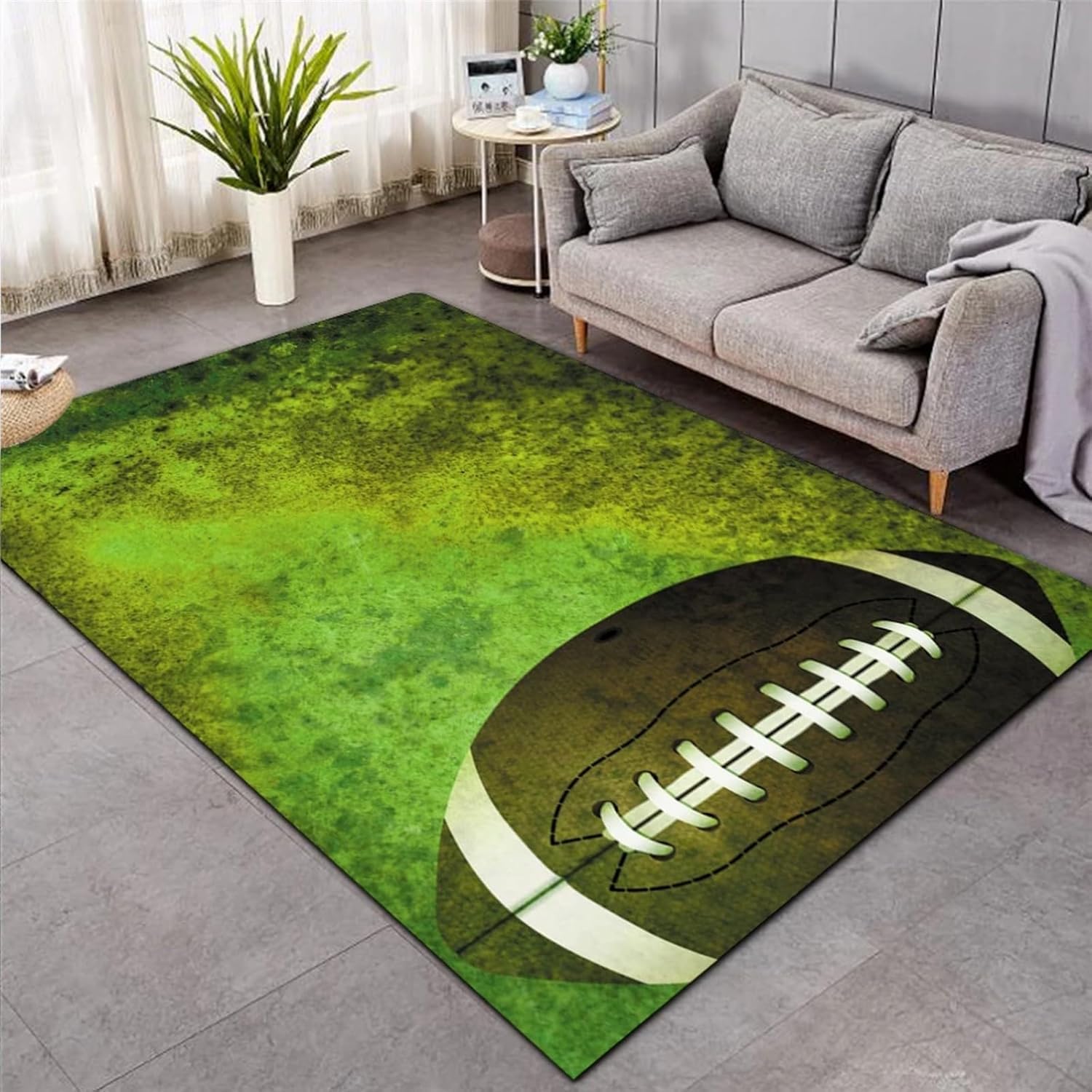 Tapis chambre football américain 3D lavable et tapis de salon 140x200 cm
