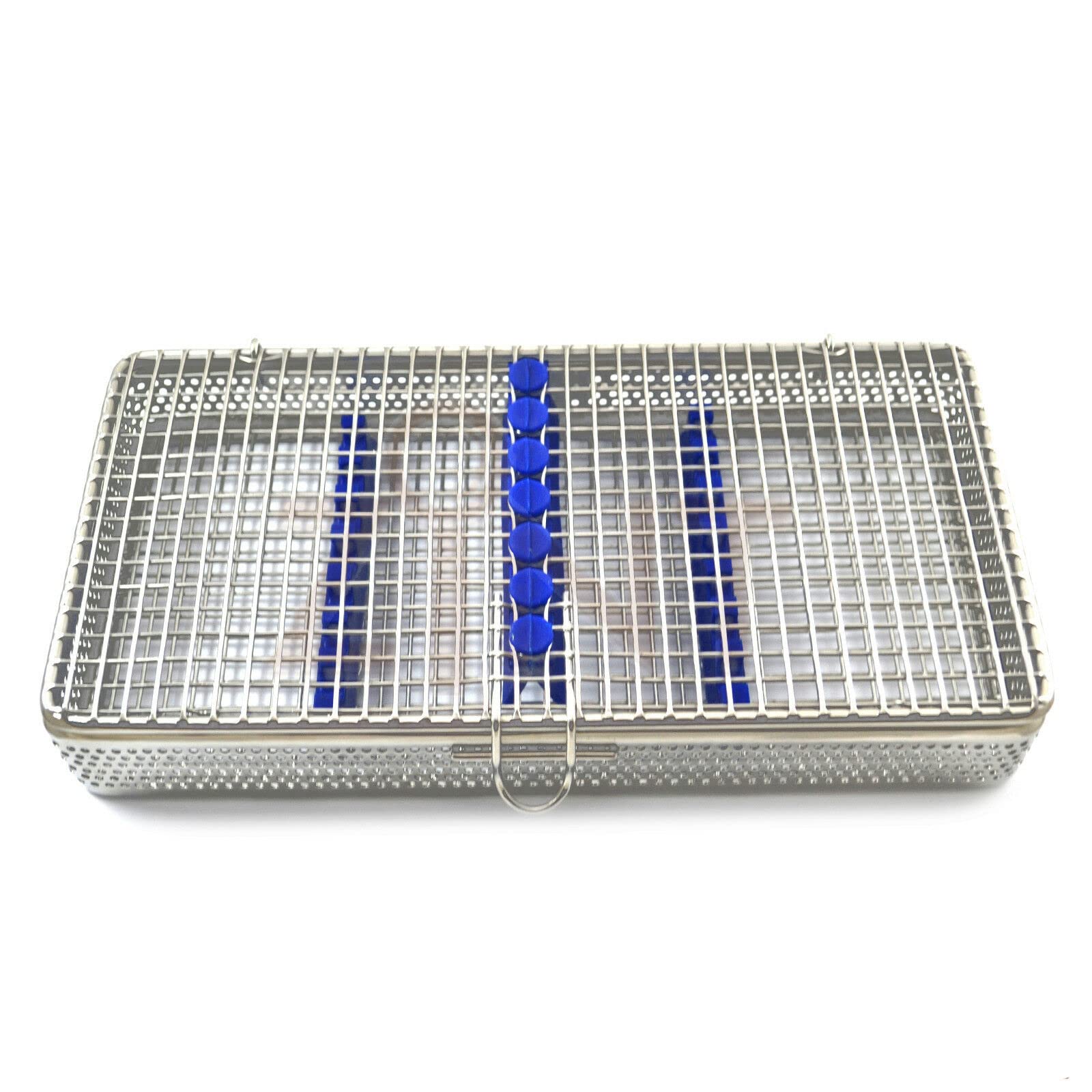 Instrument Cassette Rack (for 5, 7, 10 Pieces) Premium Quality Mesh Design Box for Dental Instruments Organizer and Dental Hygiene Cassettes (for 7 Pieces)