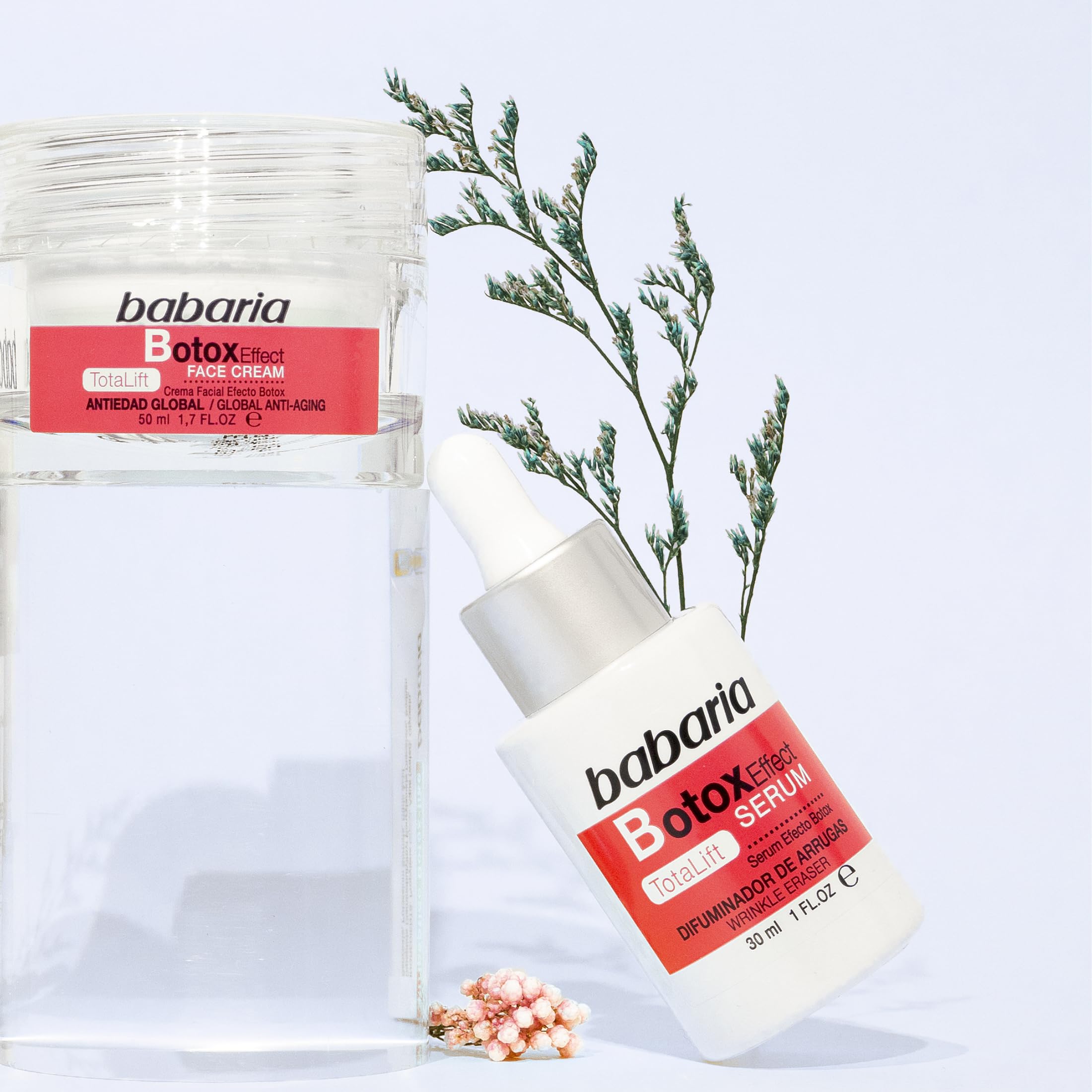 Babaria - Damska kosmetyczka w kropki z kremem nawilżającym do twarzy przeciwstarzeniowym i serum do twarzy dla kobiet przeciwstarzeniowych - podróżna kosmetyczka 19x8 cm | Krem przeciwzmarszczkowy
