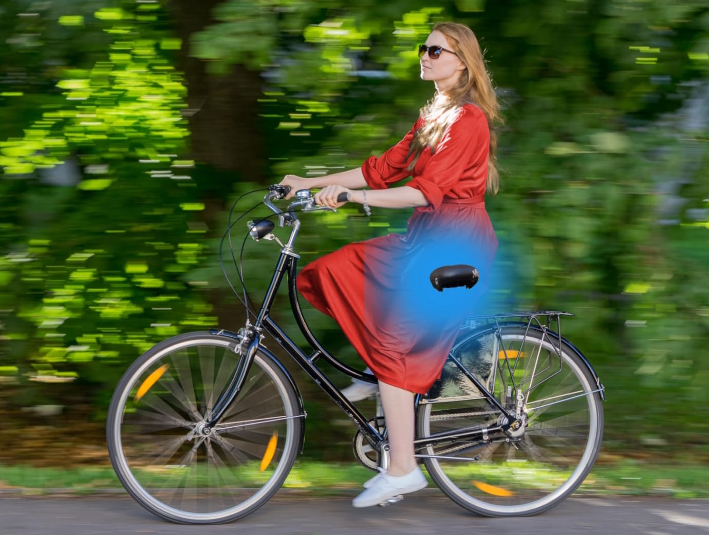 SellOttO Freccia – versione B1 standard - Sella grande e comoda in gel per uomo e donna, ideale per bici da città ed elettriche