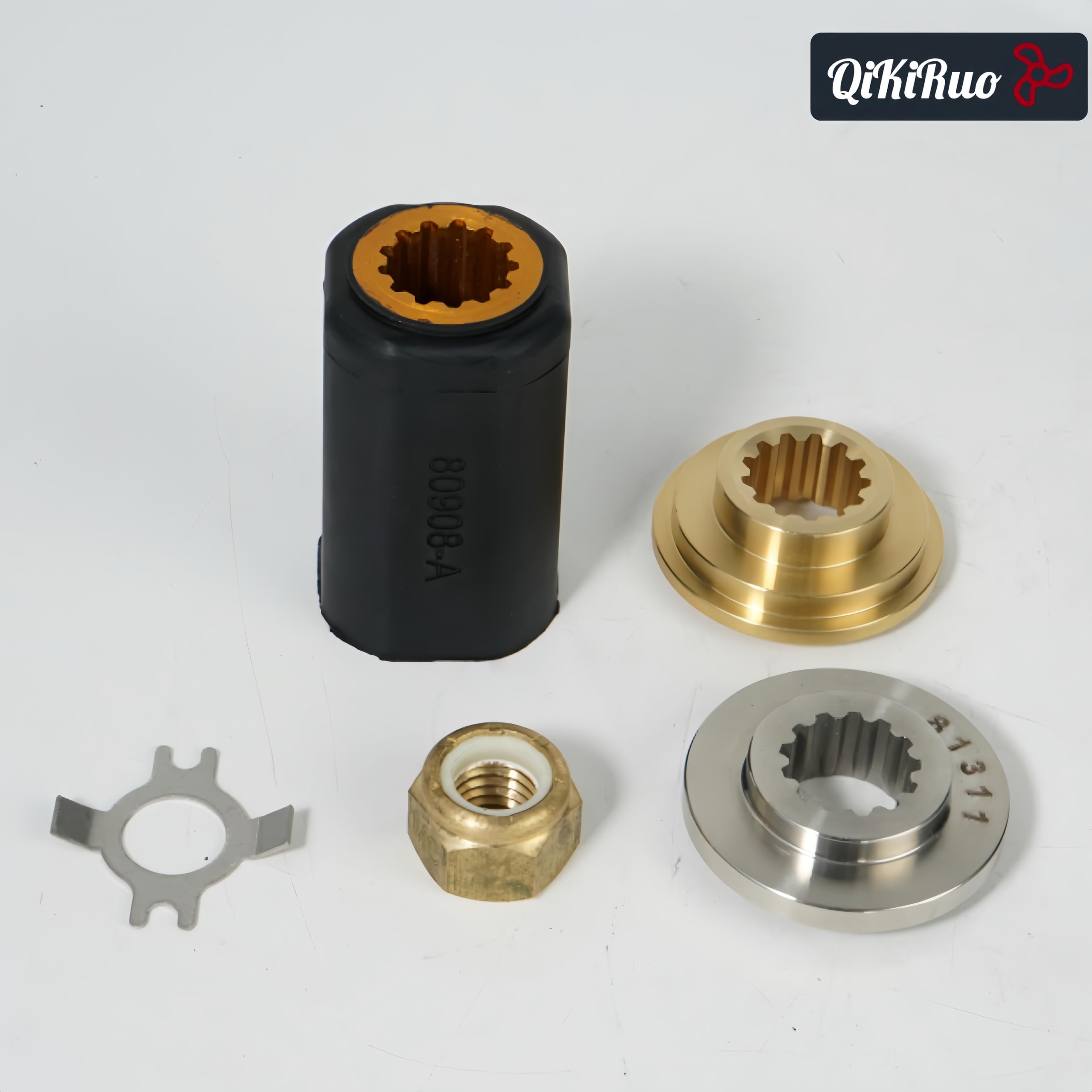 10 1/8 x 15 Propeller passend für Mercury 25/30/35/40/45/50/55/60/70/75 PS, Upgrade OEM 13 Spline Tooth Aluminium Außenbord-Requisiten, rechts, 48-73140A45